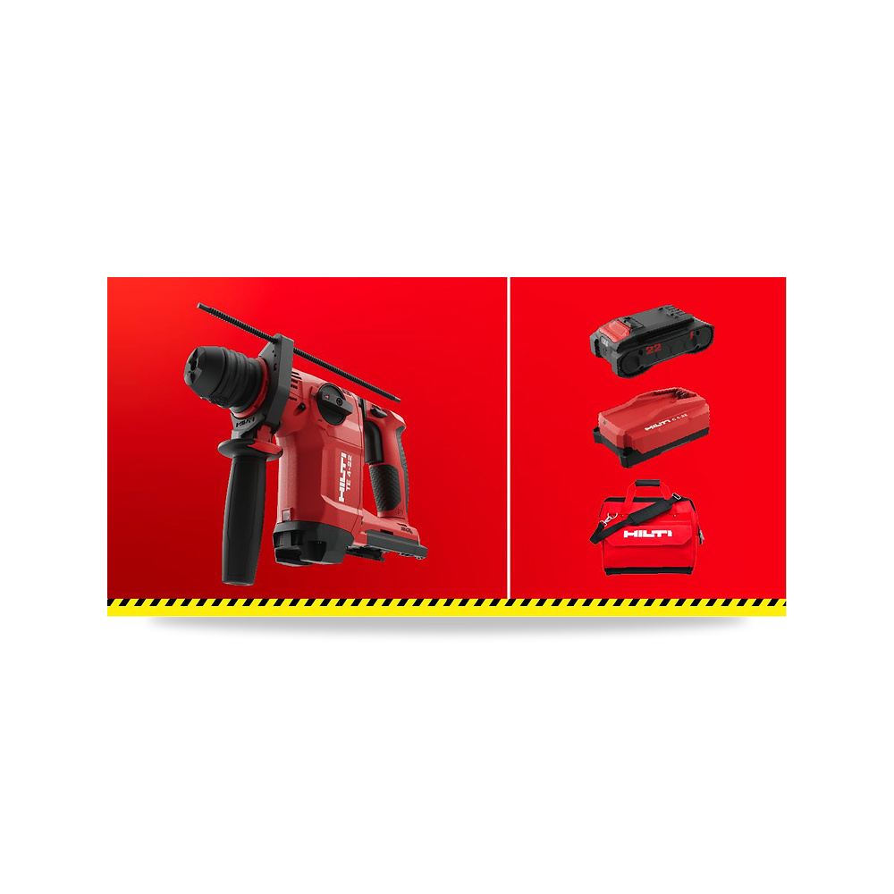 مثقاب دريل مطرقي دوار وتكسير (هيلتي) هيلتي (Hilti) موديل TE 4-22 (Drill Set)