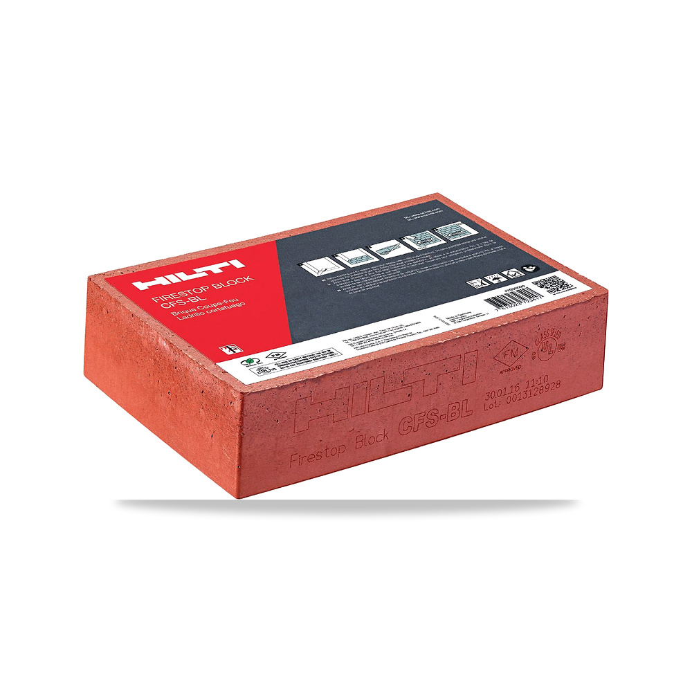 مانع وعازل انتشار الحريق والدخان للتمديدات (Firestop) هيلتي (Hilti) موديل CFS-BL firestop block