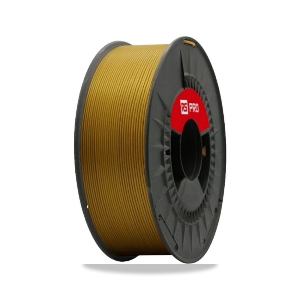 خيط طباعة ثلاثية الأبعاد (3D Filament) ذهبي 1.75 مم 1 كجم RS PRO موديل 430-157 - نوع الخامة PLA