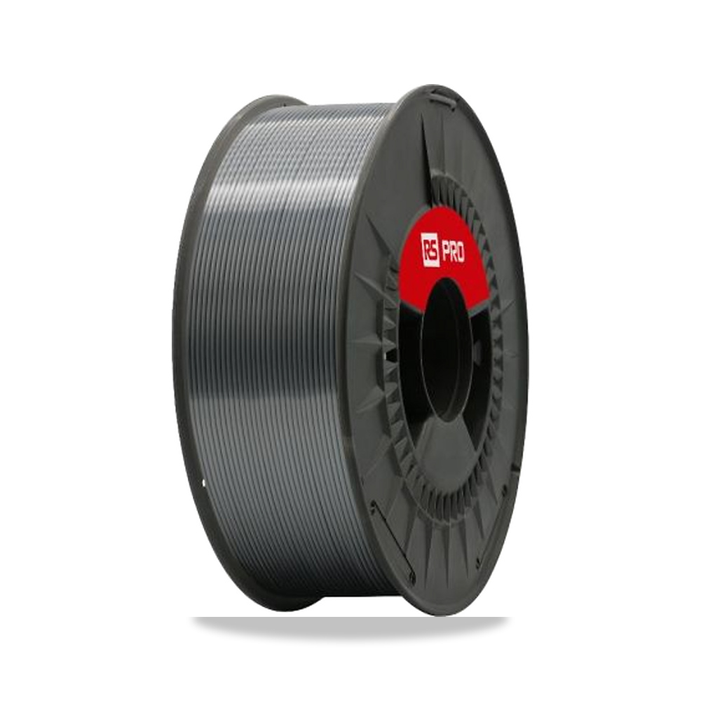 خيط طباعة ثلاثية الأبعاد (3D Filament) رمادي 1.75 مم 1 كجم RS PRO موديل 430-140 - اللون Slate, Grey - نوع الخامة PLA