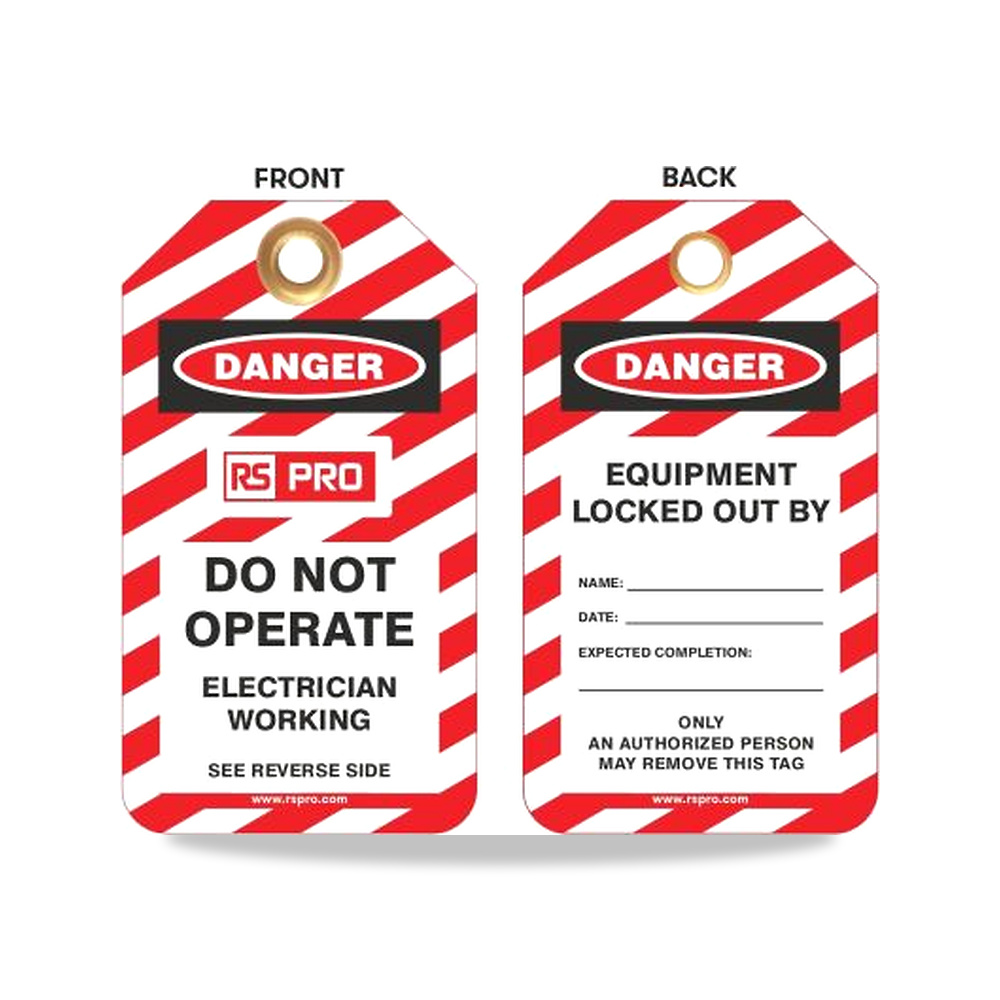 قفل وأداة عزل وتأمين مصادر الطاقة (Lockout) 145 مم 80 مم RS PRO موديل 441-219 - نوع الخامة Polyurethane, Polyvinyl, Rubber