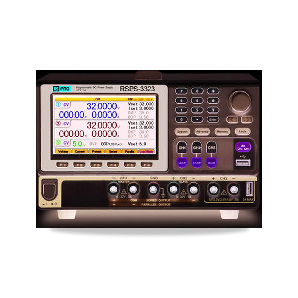 وحدة تغذية ومصدر طاقة كهربائية (Power Supply) رقمي 1.8 فولت 32 فولت 420 واط 3 أمبير RS PRO موديل 252-2002