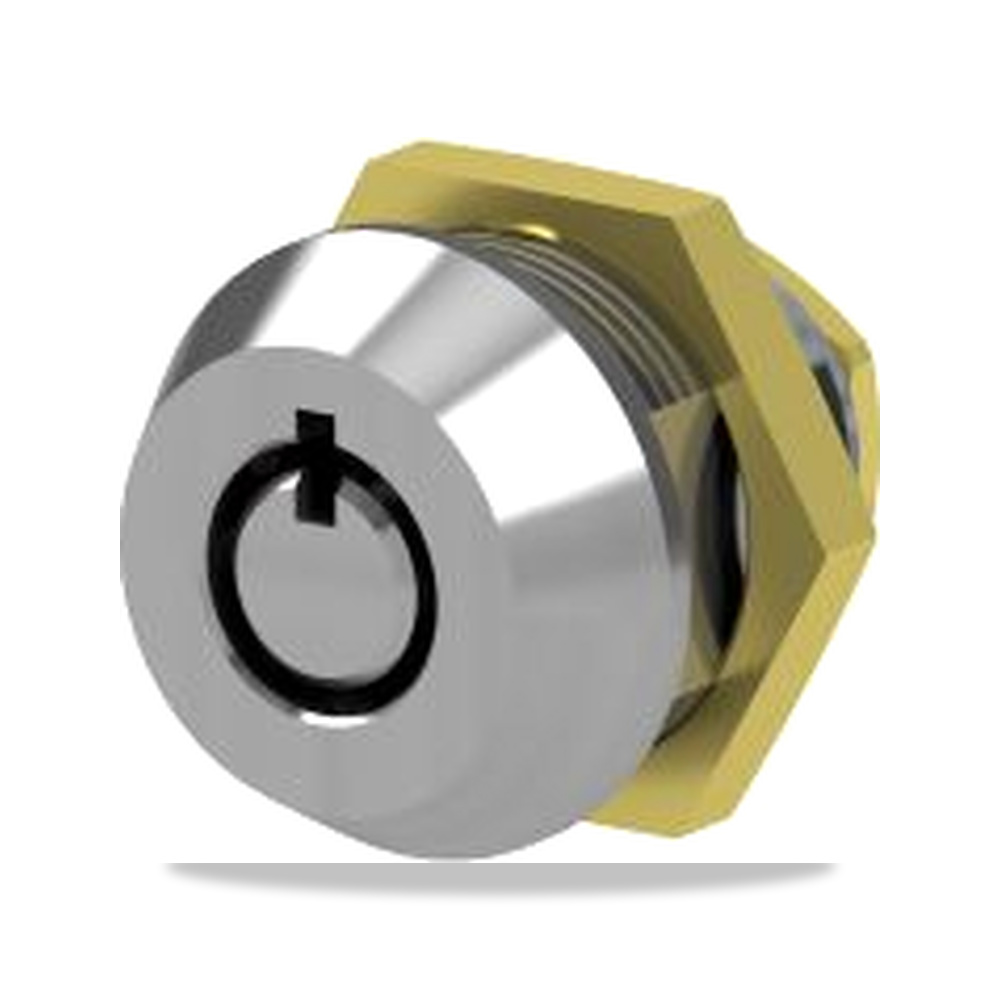 قفل كامات معدني للخزائن واللوحات (Camlock) نحاس أصفر رمادي 19 X 16 مم RS PRO موديل 630-971