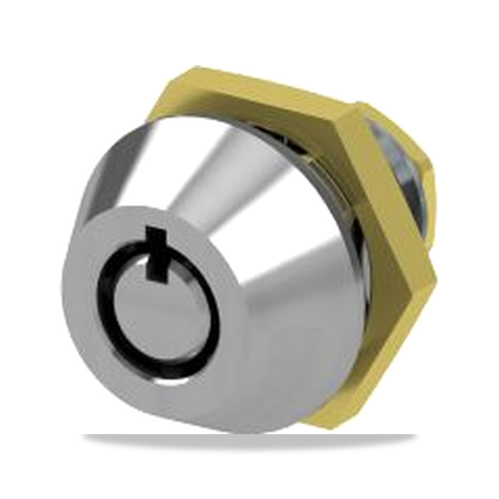 قفل كامات معدني للخزائن واللوحات (Camlock) نحاس أصفر رمادي 19 X 16 مم RS PRO موديل 630-969