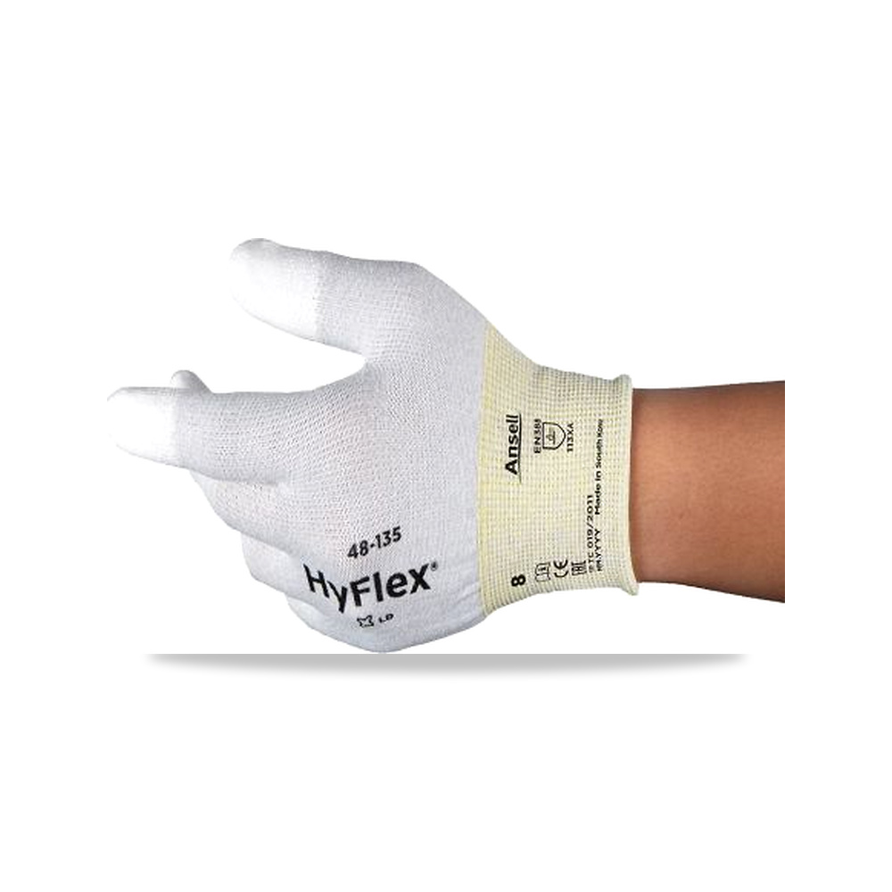 معدة وقاية وسلامة مهنية نايلون أبيض Ansell موديل 48135100 - نوع الخامة Nylon, Polyurethane
