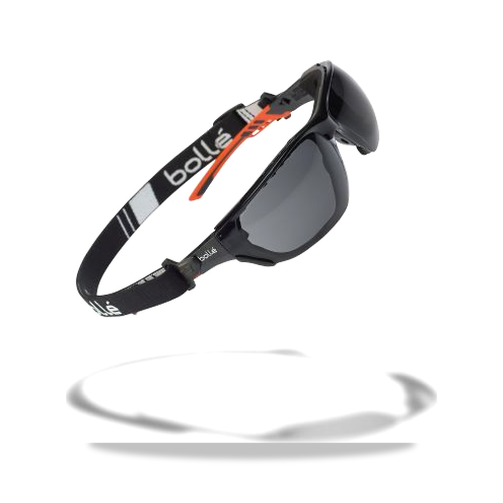 صورة منتج نظارة وقاية وسلامة مهنية بولي كربونات برتقالي Bolle Safety موديل NESSPPSF – اللون Smoked – اللون Black, Orange - كود الصنف reemco-2027-0013769 - ماركة يباع من خلال reemco - توريد وتصوير حصري لشركة ريمكو القابضة السعودية
