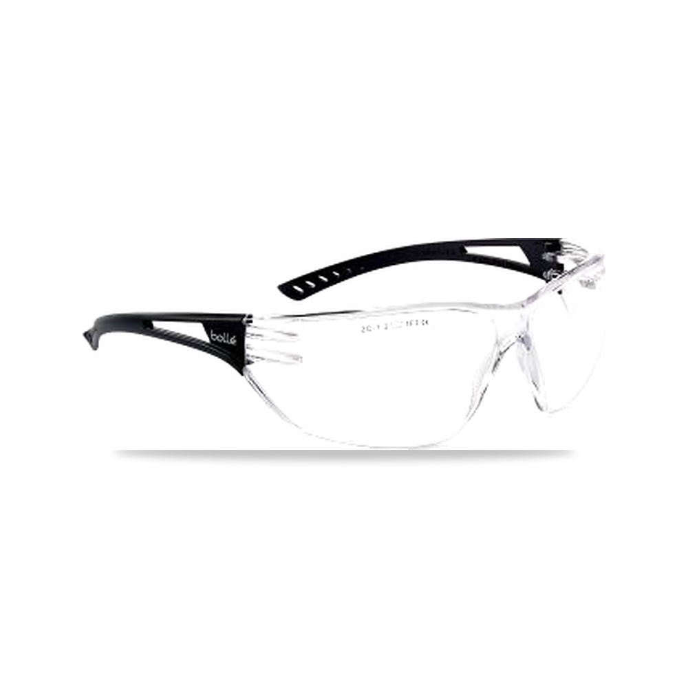 صورة منتج نظارة وقاية وسلامة مهنية بولي كربونات أسود Bolle Safety موديل SLAPSI – اللون شفاف – نوع الخامة Polycarbonate, Thermoplastic Rubber - كود الصنف reemco-2027-0013823 - ماركة يباع من خلال reemco - توريد وتصوير حصري لشركة ريمكو القابضة السعودية