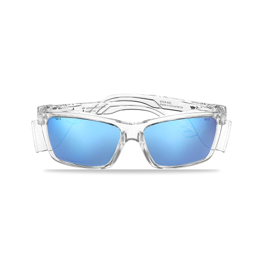صورة منتج نظارة وقاية وسلامة مهنية بولي كربونات شفاف Bolle Safety موديل STK42N55E – اللون Polarised – اللون Crystal Clear - كود الصنف reemco-2027-0013827 - ماركة يباع من خلال reemco - توريد وتصوير حصري لشركة ريمكو القابضة السعودية