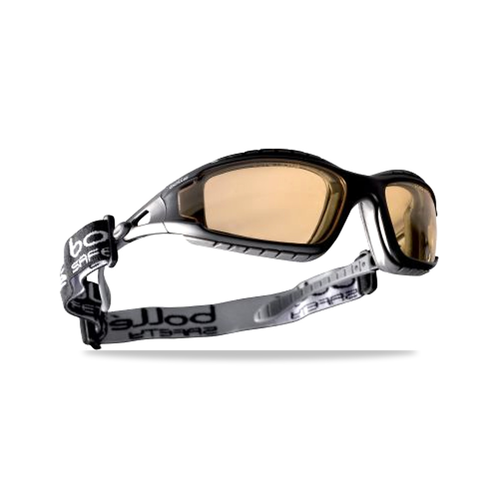 صورة منتج نظارة وقاية وسلامة مهنية بولي كربونات أصفر Bolle Safety موديل TRACPSJ – اللون Grey, Black - كود الصنف reemco-2027-0015039 - ماركة يباع من خلال reemco - توريد وتصوير حصري لشركة ريمكو القابضة السعودية