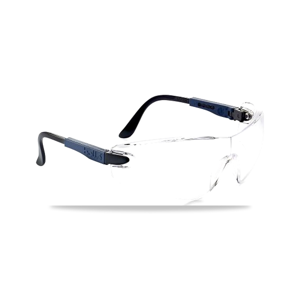 صورة منتج نظارة وقاية وسلامة مهنية بولي كربونات قابل للتعديل Bolle Safety موديل VIPCI – اللون شفاف – اللون Blue, Black - كود الصنف reemco-2027-0015043 - ماركة يباع من خلال reemco - توريد وتصوير حصري لشركة ريمكو القابضة السعودية