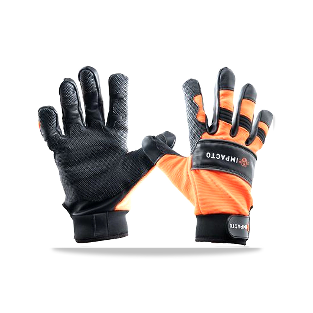 الأخشاب وألواح الديكور والتصنيع جلد أسود Impacto موديل TIMBERGUARD40 - المقاس L - نوع الخامة Cowhide Leather