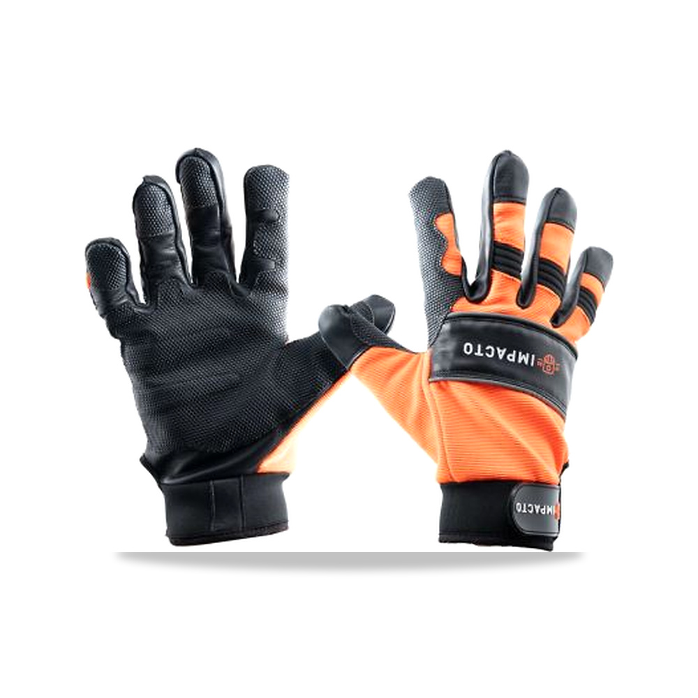 الأخشاب وألواح الديكور والتصنيع جلد أسود Impacto موديل TIMBERGUARD50 - المقاس XL - نوع الخامة Cowhide Leather