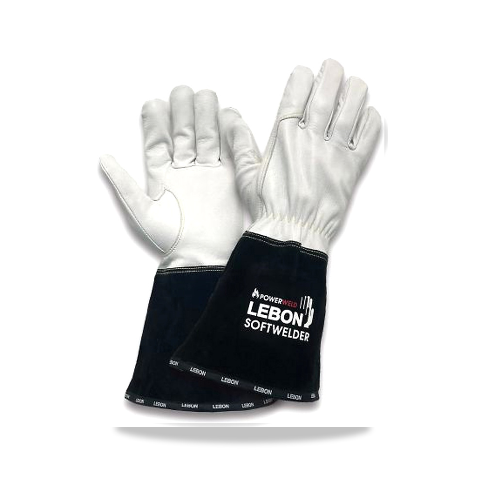 ماكينات اللحام ومعدات الورش جلد أسود Lebon Protection موديل SOFTWELDER/10 - نوع الخامة Para Aramid, Leather - اللون Black, White