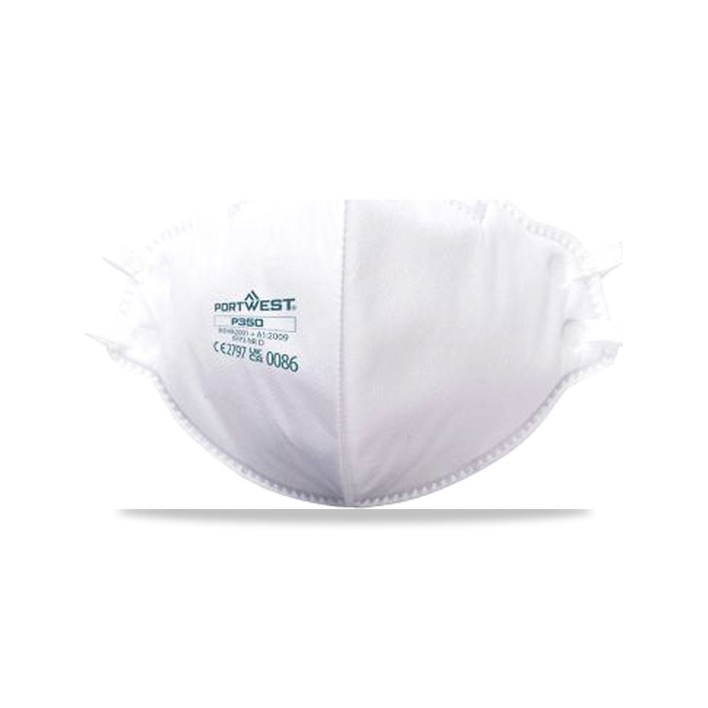 صورة منتج كمامات وأقنعة حماية التنفس أبيض Portwest موديل P350WHR – المقاس One Size – نوع الخامة Polypropylene, PU Foam - كود الصنف reemco-2027-0027177 - ماركة يباع من خلال reemco - توريد وتصوير حصري لشركة ريمكو القابضة السعودية