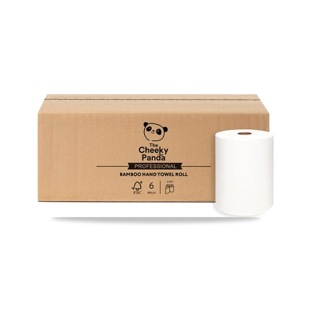 صورة منتج مناديل رول حمام وورق تواليت وتنشيف 200 مم The Cheeky Panda Ltd موديل HANDTWRL6 – 195 مم – اللون أبيض - كود الصنف reemco-2027-0031640 - ماركة يباع من خلال reemco - توريد وتصوير حصري لشركة ريمكو القابضة السعودية