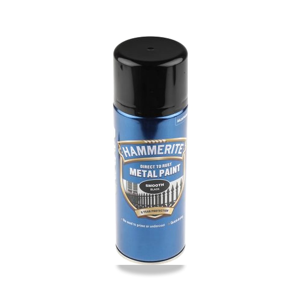 دهان وطلاء أسود دهان وطلاء 400 مل Hammerite موديل 5092965 - التشطيب السطحي Smooth - المقاس 400 ml