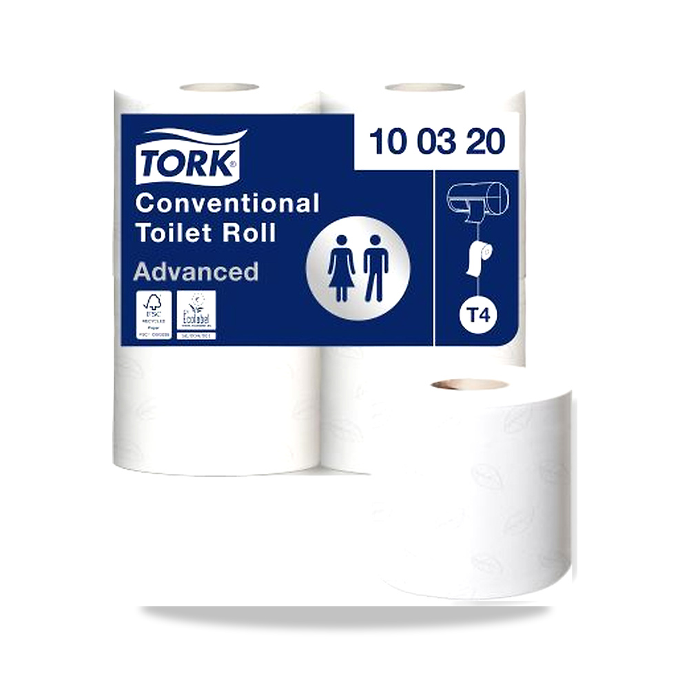 صورة منتج مناديل رول حمام وورق تواليت وتنشيف أبيض 44 مم 35.2 متر Tork موديل 100320 – الطول 35.2m – المقاس Conventional - كود الصنف reemco-2027-0036216 - ماركة يباع من خلال reemco - توريد وتصوير حصري لشركة ريمكو القابضة السعودية