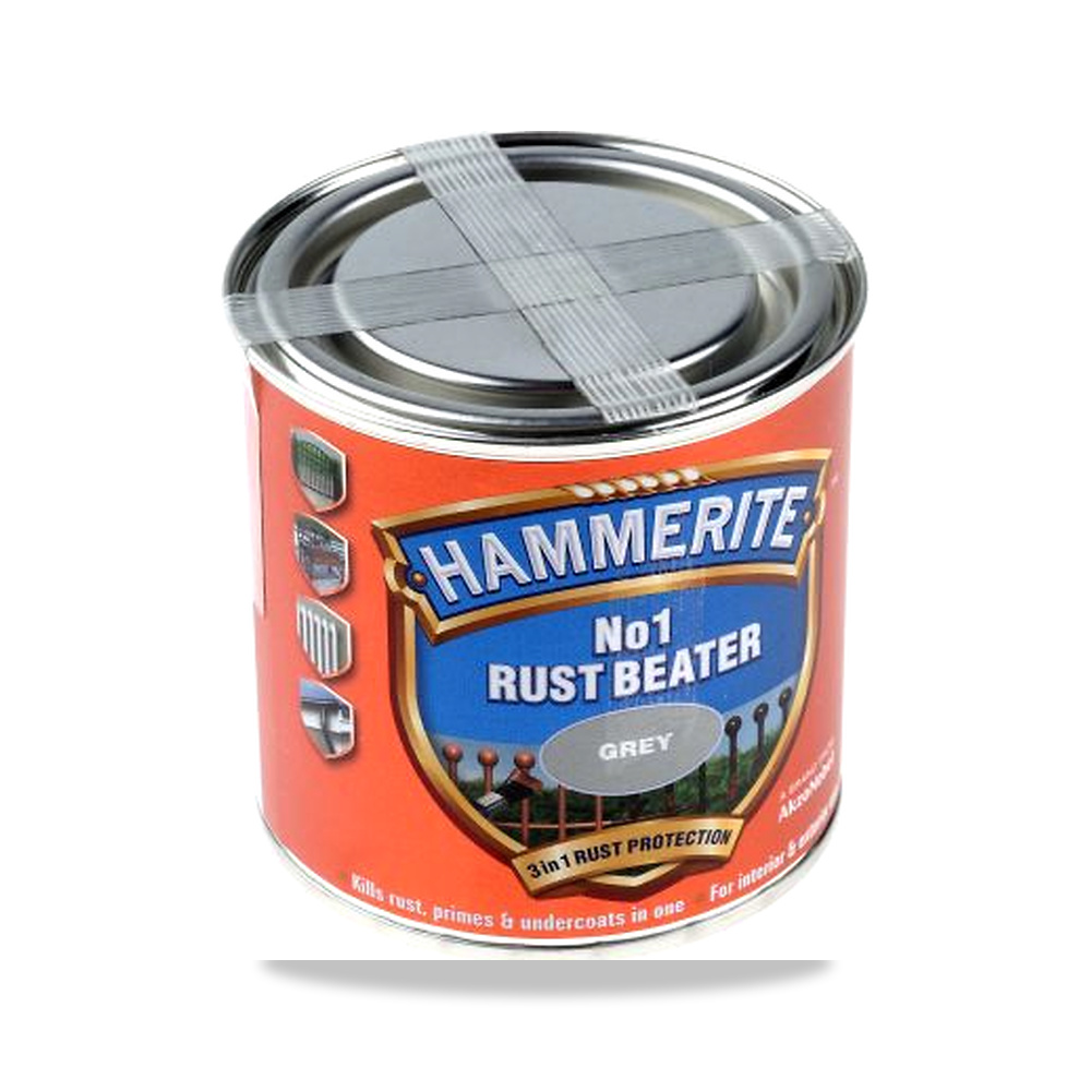 دهان وطلاء رمادي 250 مل Hammerite موديل 5158238 - التشطيب السطحي Smooth - المقاس 250 ml