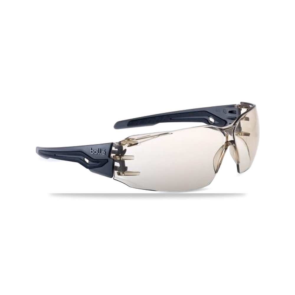 صورة منتج نظارة وقاية وسلامة مهنية بني رمادي Bolle Safety موديل PSSSILPC20 – اللون Grey, Black – نوع الخامة بولي كربونات - كود الصنف reemco-2027-0055155 - ماركة يباع من خلال reemco - توريد وتصوير حصري لشركة ريمكو القابضة السعودية