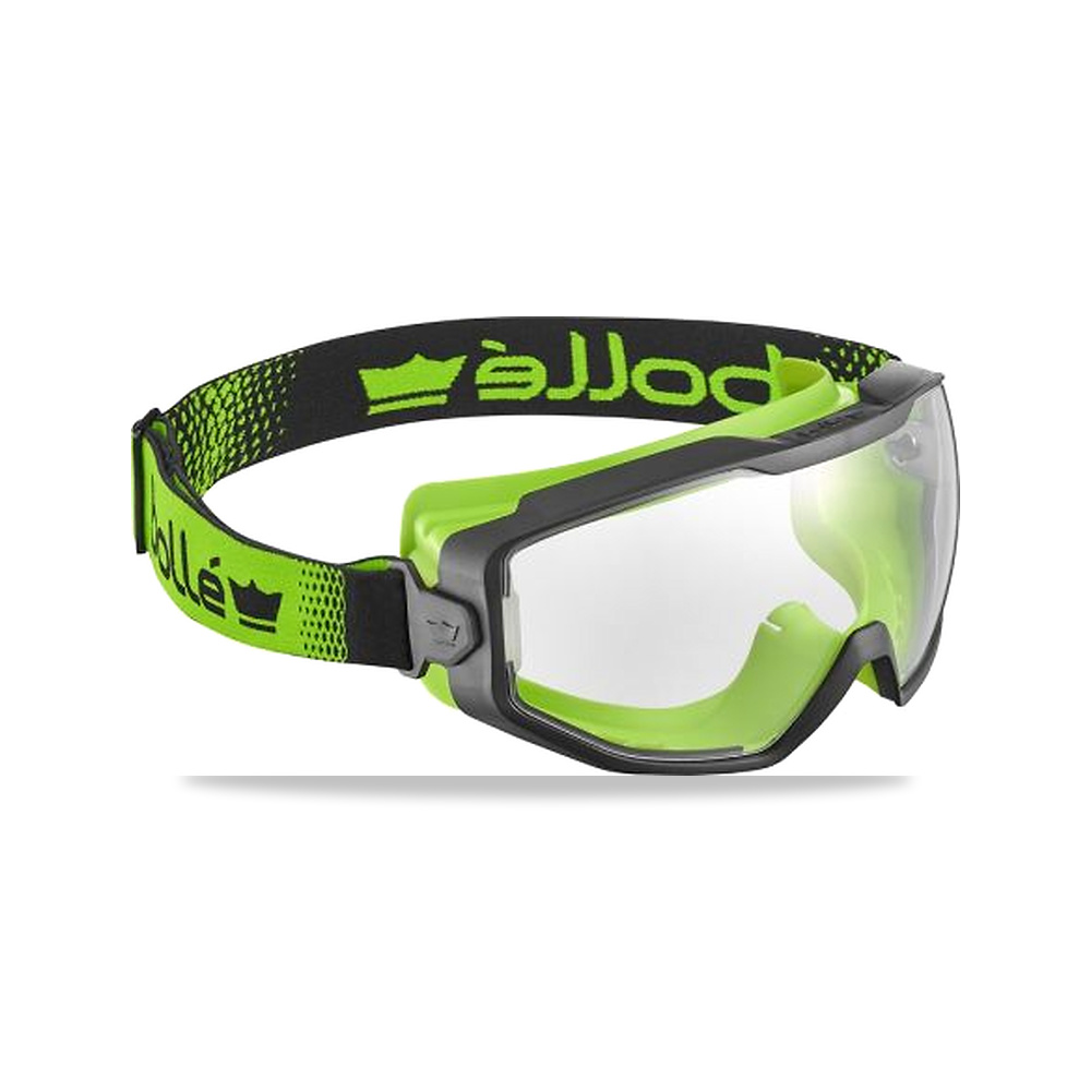 صورة منتج نظارة وقاية وسلامة مهنية شفاف أسود Bolle Safety موديل SPECSN11W – اللون Black, Green – نوع الخامة بولي كربونات - كود الصنف reemco-2027-0055161 - ماركة يباع من خلال reemco - توريد وتصوير حصري لشركة ريمكو القابضة السعودية