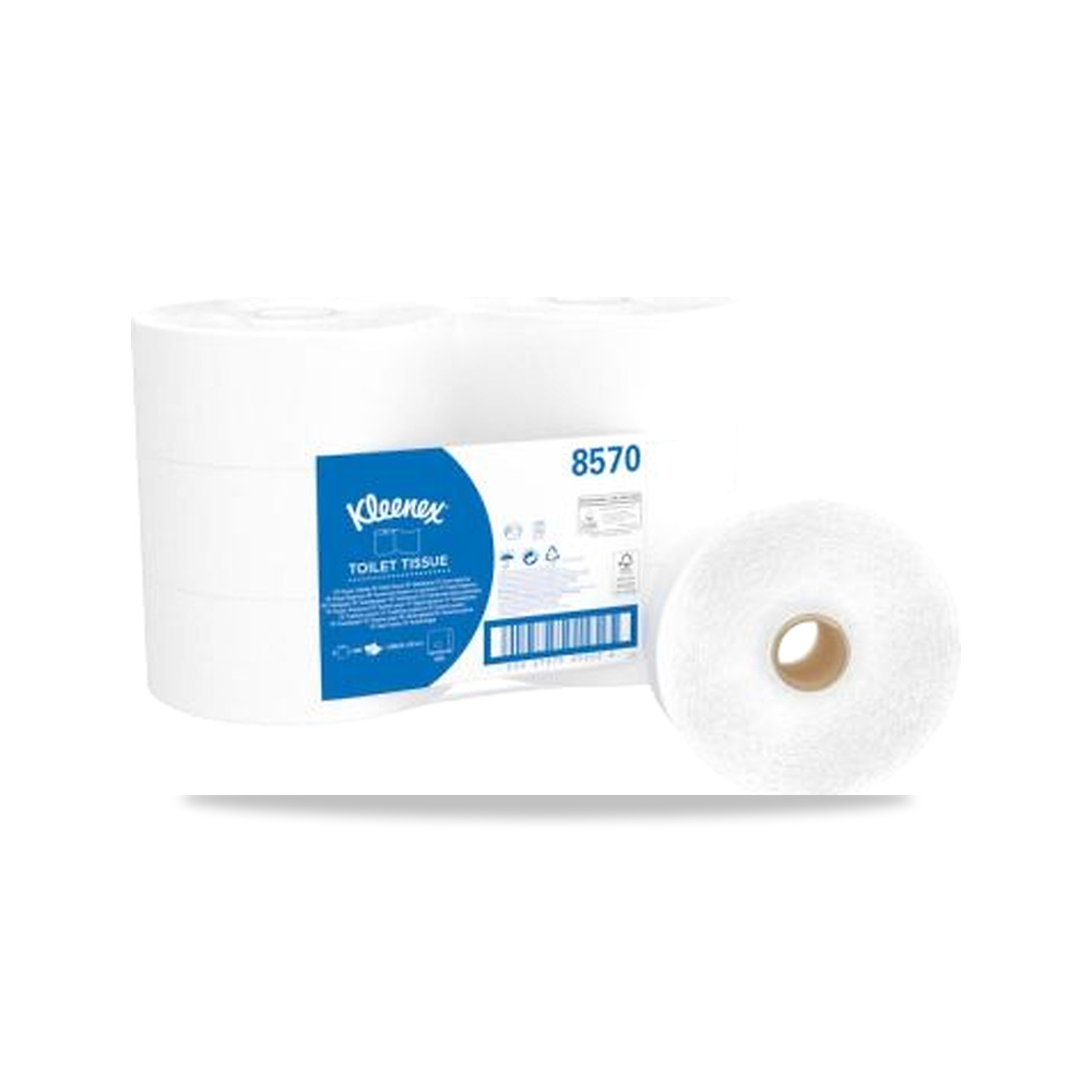 صورة منتج مناديل رول حمام وورق تواليت وتنشيف 7.8 مم 9 سم 190 متر KLEENEX موديل 8570 – الطول 190m – 38 x 9 سم - كود الصنف reemco-2027-0076484 - ماركة يباع من خلال reemco - توريد وتصوير حصري لشركة ريمكو القابضة السعودية