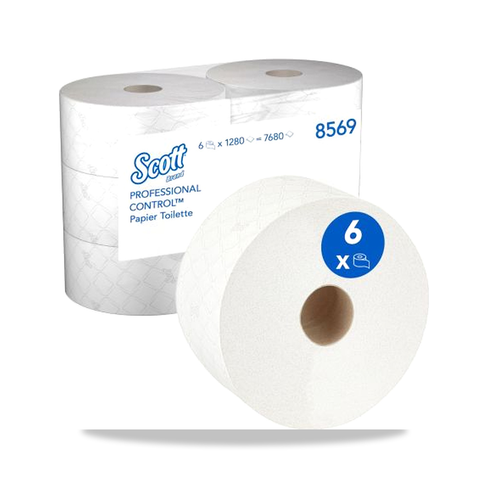 صورة منتج مناديل رول حمام وورق تواليت وتنشيف 6 مم 10.6 سم 314 متر SCOTT موديل 8569 – الطول 314m – 24.5 x 10.6 سم - كود الصنف reemco-2027-0097021 - ماركة يباع من خلال reemco - توريد وتصوير حصري لشركة ريمكو القابضة السعودية