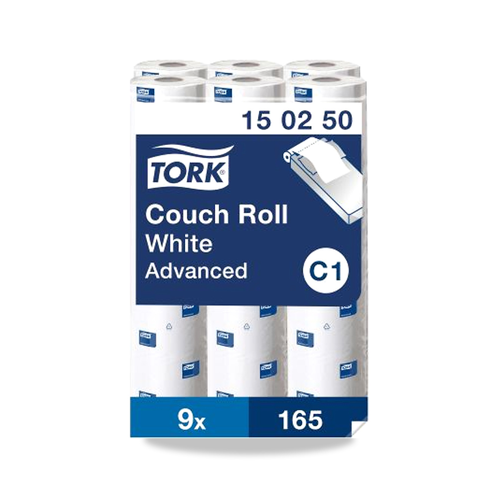 صورة منتج مناديل رول حمام وورق تواليت وتنشيف أبيض 480 مم 56.1 متر 500 مم Tork موديل 150250 – 56.1 m x 480 مم – 545 مم - كود الصنف reemco-2027-0116040 - ماركة يباع من خلال reemco - توريد وتصوير حصري لشركة ريمكو القابضة السعودية