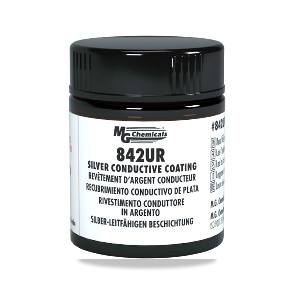 صورة منتج دهان وطلاء فضي دهان وطلاء MG Chemicals موديل 842UR-12ML – نوع الخامة Polyurethane - كود الصنف reemco-2027-0116181 - ماركة يباع من خلال reemco - توريد وتصوير حصري لشركة ريمكو القابضة السعودية