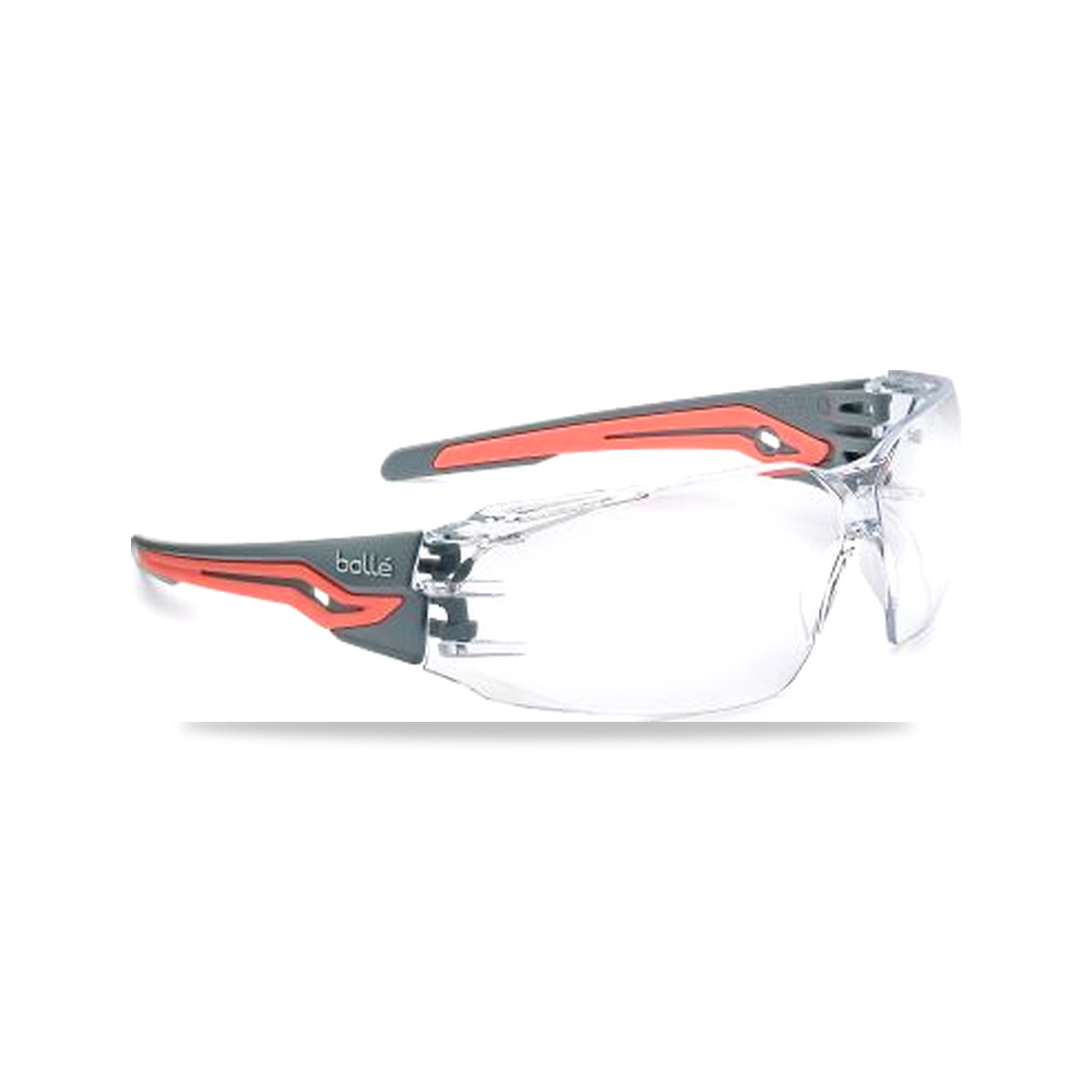 صورة منتج نظارة وقاية وسلامة مهنية شفاف بولي كربونات Bolle Safety موديل PSSSILP0402 – نوع الخامة Polycarbonate, Thermoplastic Rubber - كود الصنف reemco-2027-0116570 - ماركة يباع من خلال reemco - توريد وتصوير حصري لشركة ريمكو القابضة السعودية