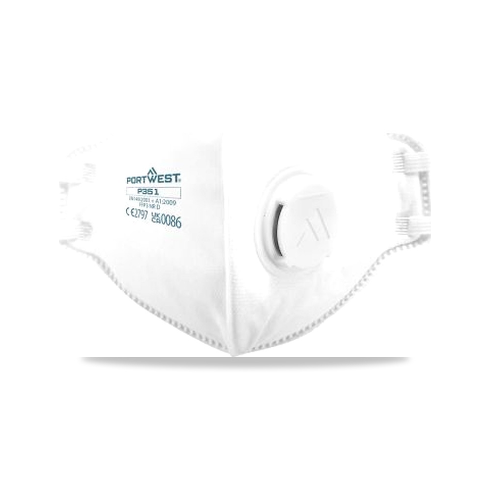 صورة منتج كمامات وأقنعة حماية التنفس أبيض Portwest موديل P351WHR – المقاس One Size – نوع الخامة Polypropylene, PU Foam - كود الصنف reemco-2027-0117525 - ماركة يباع من خلال reemco - توريد وتصوير حصري لشركة ريمكو القابضة السعودية
