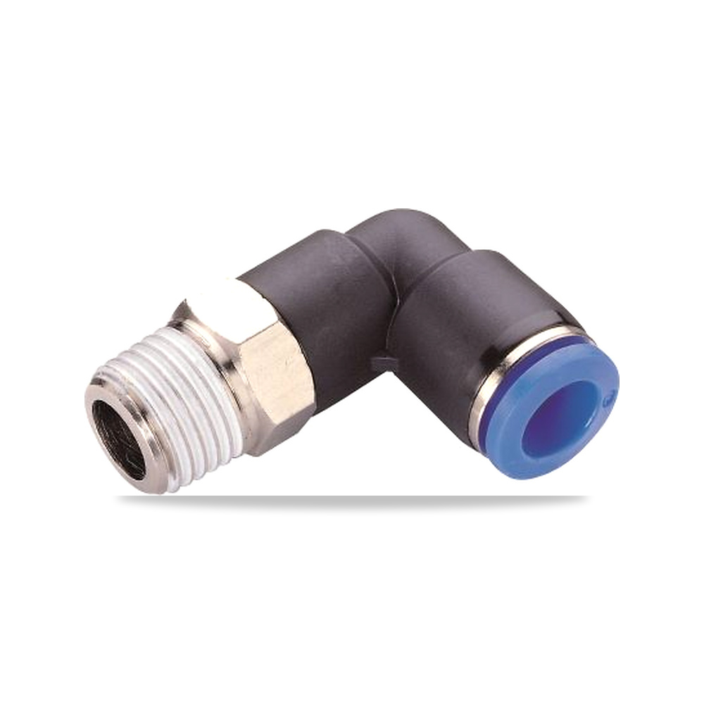 صورة منتج هوائي نيوماتيك كوع زاوية 4 بوصة RS PRO موديل 235-1208 – 1/4 بوصة BSPT – نوع الخامة Polybutylene Terephthalate - كود الصنف reemco-2027-0147764 - ماركة يباع من خلال reemco - توريد وتصوير حصري لشركة ريمكو القابضة السعودية