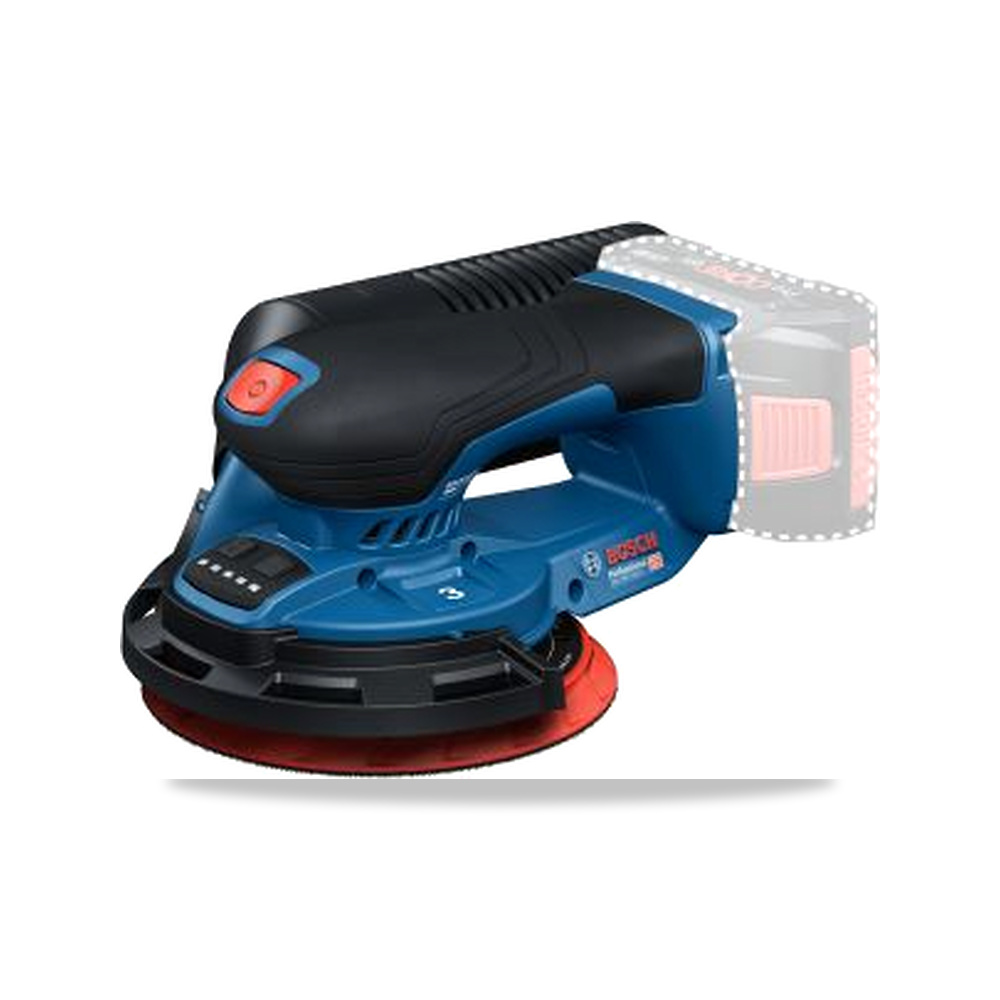 صورة منتج ماكينة صنفرة ترددية مدارية لاسلكي بدون فحمات (Brushless) 18 فولت 150 مم 3 مم Bosch موديل 0.601.372.903 - كود الصنف reemco-2027-0168872 - ماركة يباع من خلال reemco - توريد وتصوير حصري لشركة ريمكو القابضة السعودية