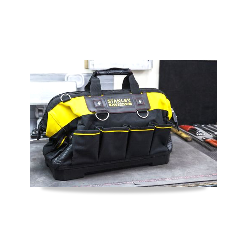 صورة منتج حقيبة وصندوق حفظ عدد 460 مم 280 مم 230 مم 490 مم Stanley FatMax موديل 1-93-950 – نوع الخامة Fabric – اللون Black, Yellow - كود الصنف reemco-2027-0220914 - ماركة يباع من خلال reemco - توريد وتصوير حصري لشركة ريمكو القابضة السعودية