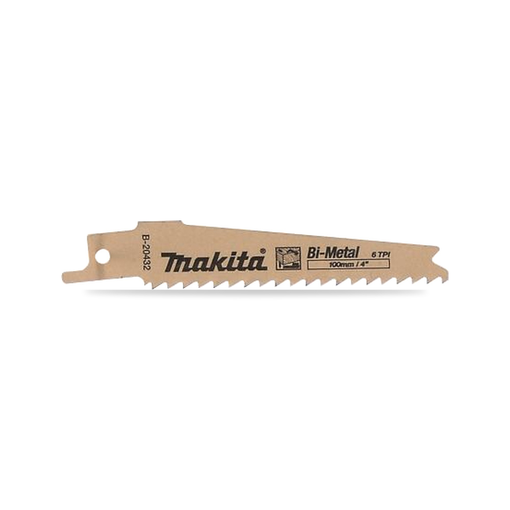 صورة منتج منشار ترددي (منشار سيف) خشب شفرة وسلاح قطع 100 مم 80 مم Makita موديل B-20432 – نوع الخامة Bi-Metal - كود الصنف reemco-2027-0221858 - ماركة يباع من خلال reemco - توريد وتصوير حصري لشركة ريمكو القابضة السعودية