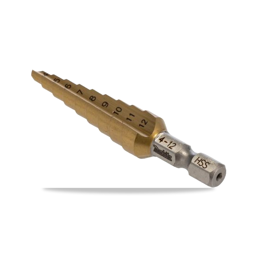 صورة منتج ريشة وبنطة ثقب 12 مم Makita موديل D-40113 – 4 to 12 مم – نوع الخامة HSS - كود الصنف reemco-2027-0225345 - ماركة يباع من خلال reemco - توريد وتصوير حصري لشركة ريمكو القابضة السعودية