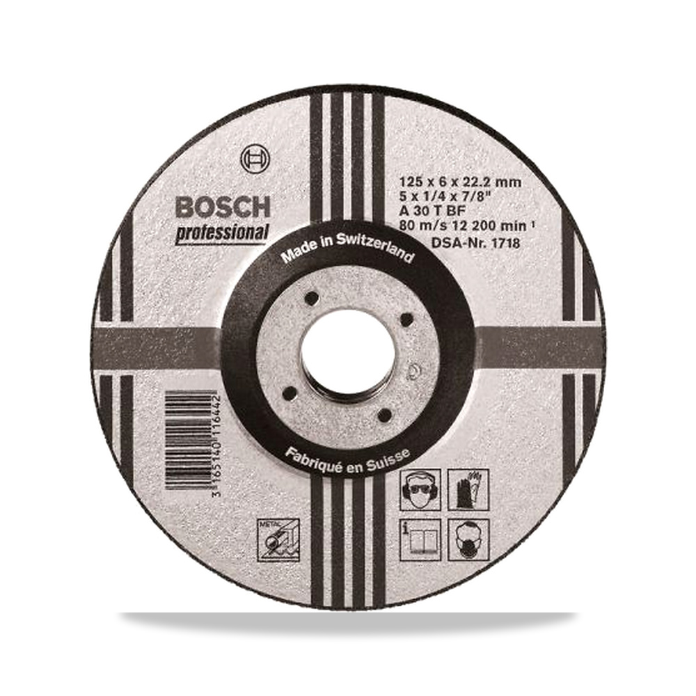 صورة منتج صاروخ جلخ وقص زاوية ألومنيوم عجلة حركة 115 مم Bosch موديل 2608600218 – نوع الخامة Aluminium Oxide – المقاس P30 - كود الصنف reemco-2027-0229696 - ماركة يباع من خلال reemco - توريد وتصوير حصري لشركة ريمكو القابضة السعودية