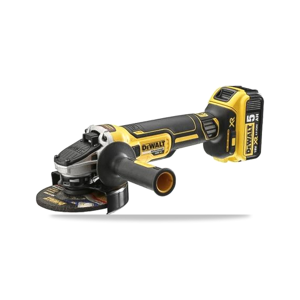 صورة منتج صاروخ جلخ وقص زاوية بدون فحمات (Brushless) لاسلكي 18 فولت 5 أمبير ساعة 125 مم M14 DeWALT موديل DCG405P2-QW - كود الصنف reemco-2027-0234724 - ماركة يباع من خلال reemco - توريد وتصوير حصري لشركة ريمكو القابضة السعودية