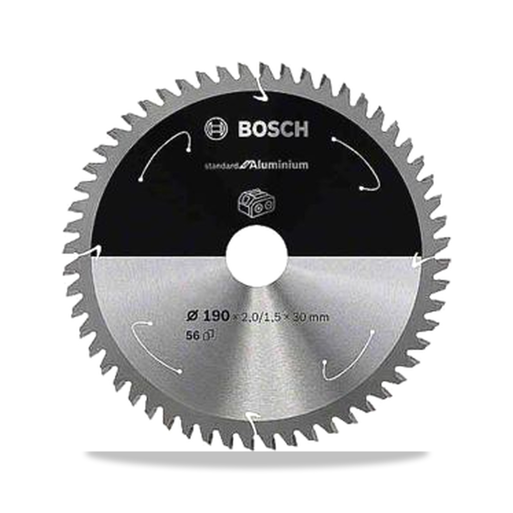 صورة منتج منشار دائري كهربائي ألومنيوم نحاس 190 مم Bosch موديل 2608837771 – 30 مم – نوع الخامة Tungsten Carbide - كود الصنف reemco-2027-0236733 - ماركة يباع من خلال reemco - توريد وتصوير حصري لشركة ريمكو القابضة السعودية