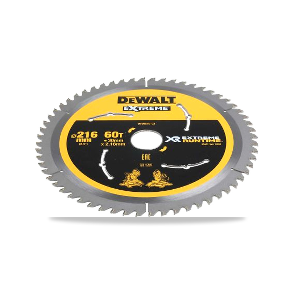 صورة منتج منشار دائري كهربائي خشب شفرة وسلاح قطع 216 مم DeWALT موديل DT99570-QZ – 30 مم – نوع الخامة Tungsten Carbide - كود الصنف reemco-2027-0236787 - ماركة يباع من خلال reemco - توريد وتصوير حصري لشركة ريمكو القابضة السعودية