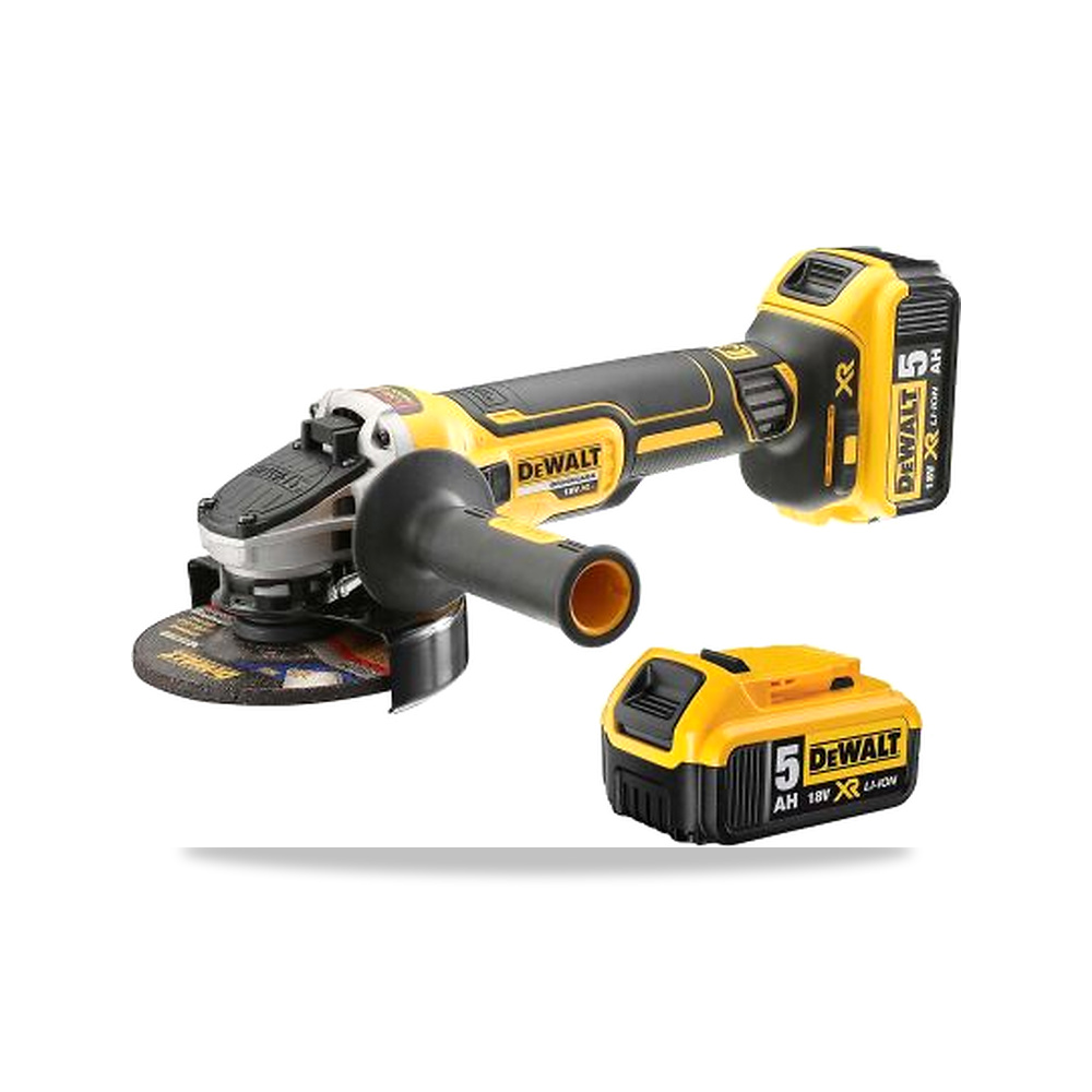 صورة منتج صاروخ جلخ وقص زاوية بدون فحمات (Brushless) لاسلكي 18 فولت 5 أمبير ساعة 125 مم 1 كيلو واط DeWALT موديل DCG405P2-GB - كود الصنف reemco-2027-0238936 - ماركة يباع من خلال reemco - توريد وتصوير حصري لشركة ريمكو القابضة السعودية