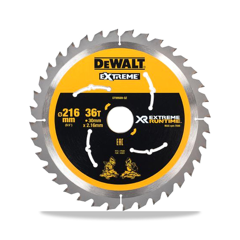 صورة منتج منشار دائري كهربائي خشب شفرة وسلاح قطع 216 مم DeWALT موديل DT99569-QZ – 30 مم – نوع الخامة Tungsten Carbide - كود الصنف reemco-2027-0240153 - ماركة يباع من خلال reemco - توريد وتصوير حصري لشركة ريمكو القابضة السعودية
