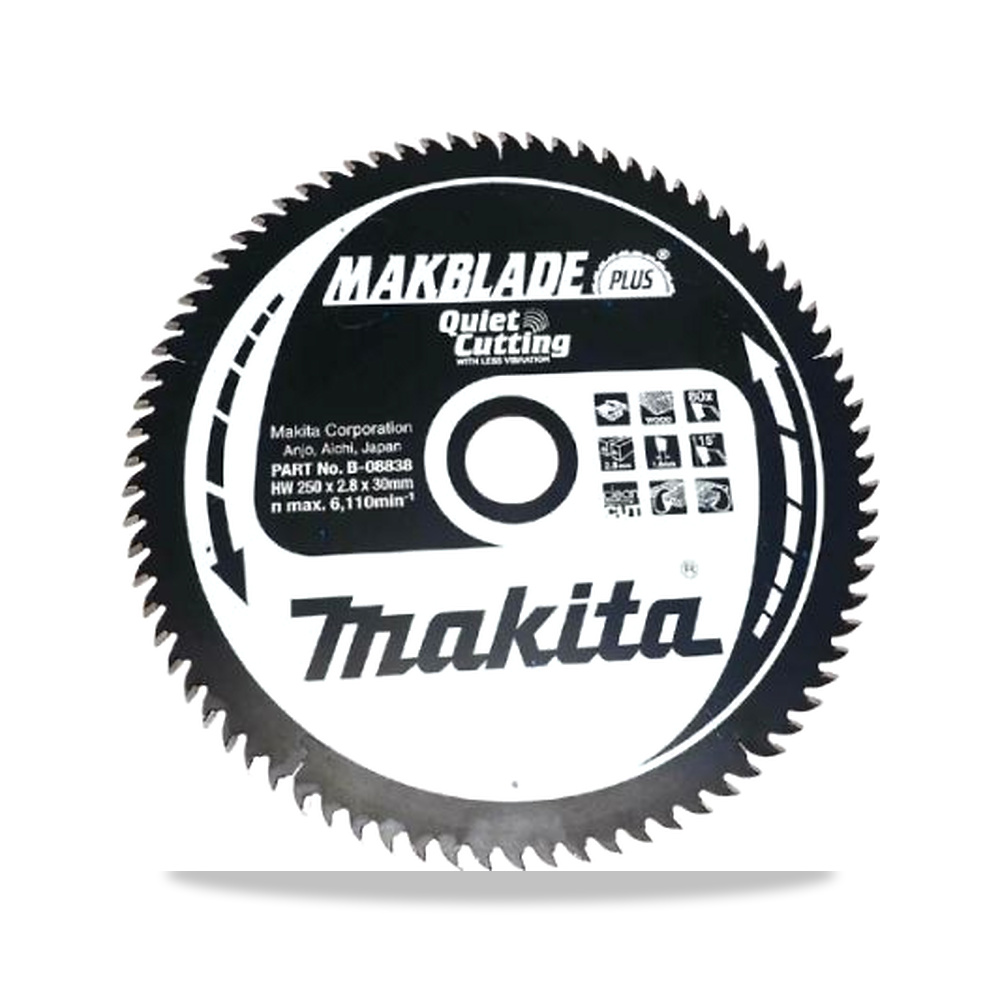 صورة منتج منشار دائري كهربائي خشب شفرة وسلاح قطع 250 مم 30 مم Makita موديل B-08838 – نوع الخامة Tungsten Carbide - كود الصنف reemco-2027-0241942 - ماركة يباع من خلال reemco - توريد وتصوير حصري لشركة ريمكو القابضة السعودية