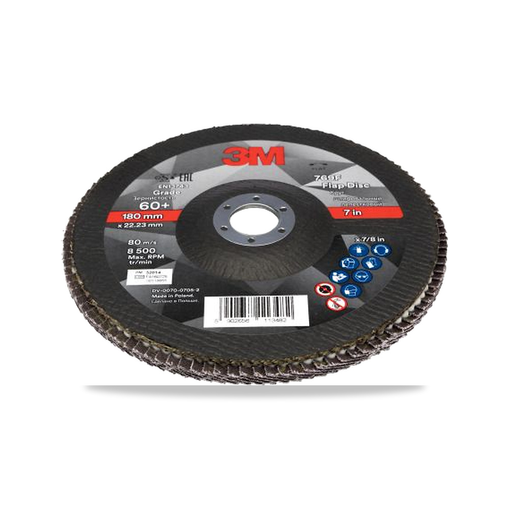 صورة منتج قرص صنفرة وتجليخ مروحية (Flap Disc) ألومنيوم 180 مم 3 متر 3M موديل 7100196800 – نوع الخامة Polyester – نوع الخامة Zirconia Aluminium - كود الصنف reemco-2027-0258095 - ماركة يباع من خلال reemco - توريد وتصوير حصري لشركة ريمكو القابضة السعودية