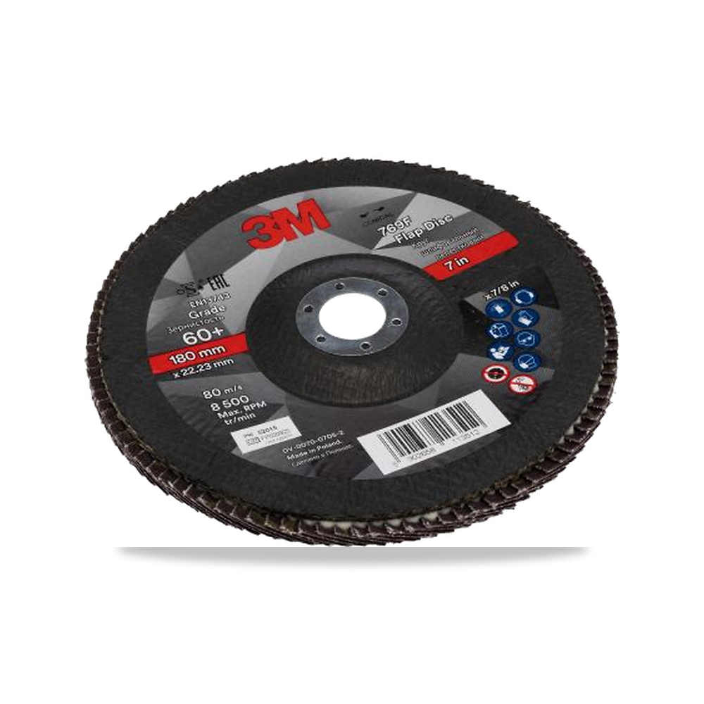 صورة منتج قرص صنفرة وتجليخ مروحية (Flap Disc) ألومنيوم 180 مم 3 متر 3M موديل 7100196798 – نوع الخامة Polyester – نوع الخامة Zirconia Aluminium - كود الصنف reemco-2027-0258096 - ماركة يباع من خلال reemco - توريد وتصوير حصري لشركة ريمكو القابضة السعودية