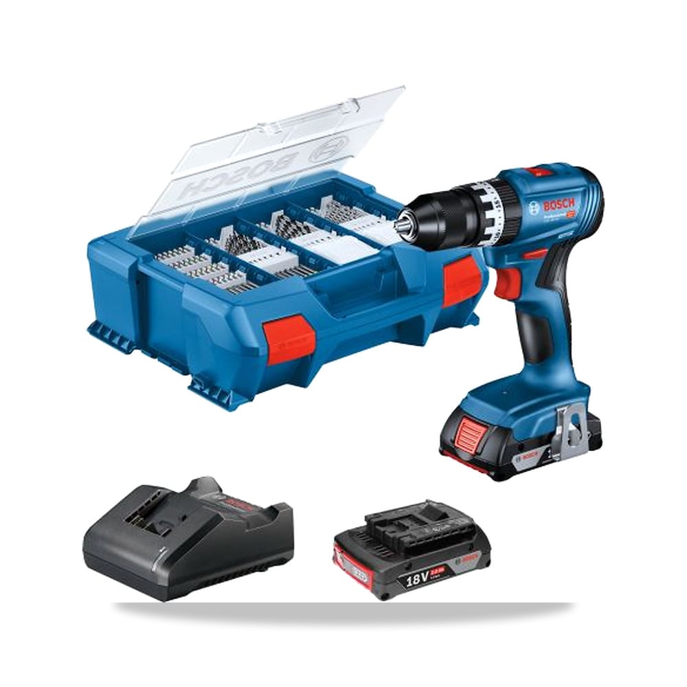 صورة منتج مثقاب دريل لاسلكي بدون فحمات (Brushless) 18 فولت 13 مم 174 مم Bosch موديل 06019K3306 – سعة البطارية 2Ah – 173 مم - كود الصنف reemco-2027-0264266 - ماركة يباع من خلال reemco - توريد وتصوير حصري لشركة ريمكو القابضة السعودية