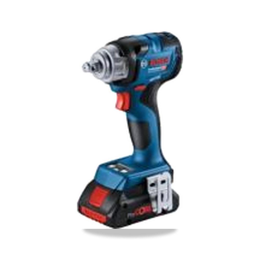 صورة منتج مفتاح ربط صدمي (Impact Wrench) لاسلكي قابل للتعديل 18 فولت 4 أمبير ساعة Bosch موديل 06019L5001 - كود الصنف reemco-2027-0264351 - ماركة يباع من خلال reemco - توريد وتصوير حصري لشركة ريمكو القابضة السعودية