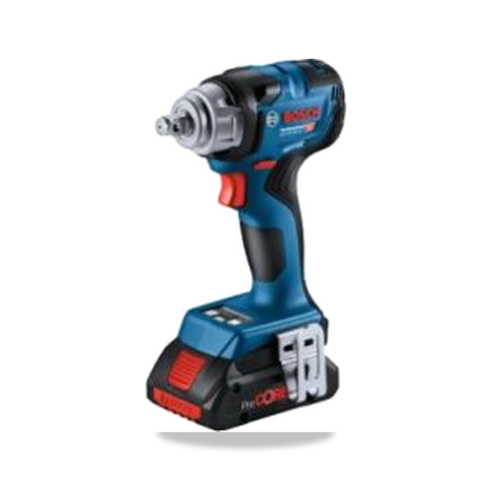 صورة منتج مفتاح ربط صدمي (Impact Wrench) لاسلكي قابل للتعديل 18 فولت 4 أمبير ساعة Bosch موديل 06019L5071 - كود الصنف reemco-2027-0264352 - ماركة يباع من خلال reemco - توريد وتصوير حصري لشركة ريمكو القابضة السعودية