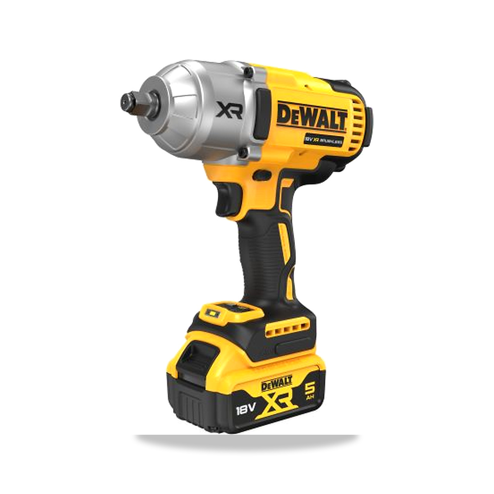 صورة منتج مفتاح ربط صدمي (Impact Wrench) مفتاح ربط وشد بدون فحمات (Brushless) 18 فولت 5 أمبير ساعة موديل DCF900P2T-QW - كود الصنف reemco-2027-0266031 - ماركة يباع من خلال reemco - توريد وتصوير حصري لشركة ريمكو القابضة السعودية