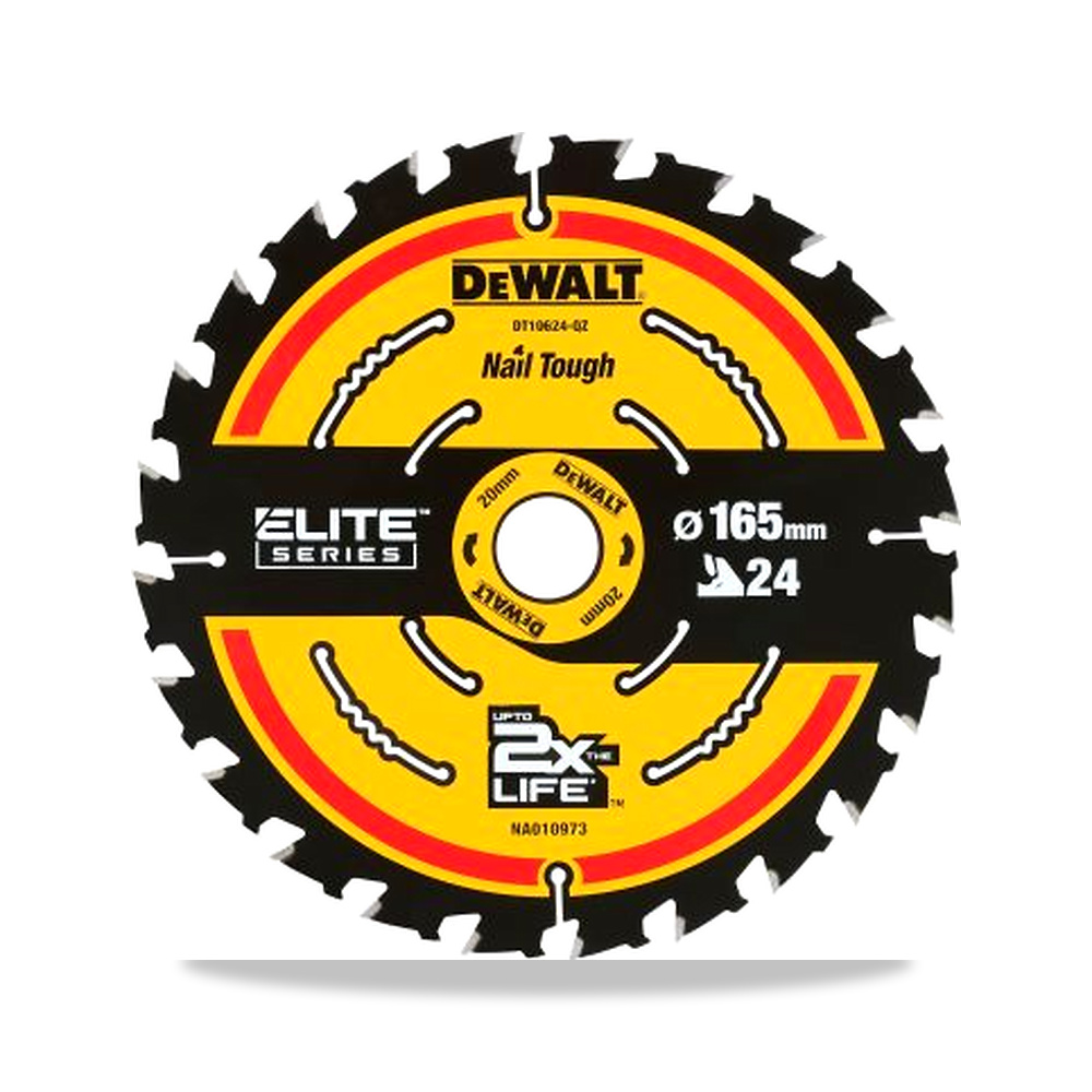 صورة منتج منشار دائري كهربائي شفرة وسلاح قطع 165 مم DeWALT موديل DT10624-QZ – نوع الخامة Carbide - كود الصنف reemco-2027-0266382 - ماركة يباع من خلال reemco - توريد وتصوير حصري لشركة ريمكو القابضة السعودية