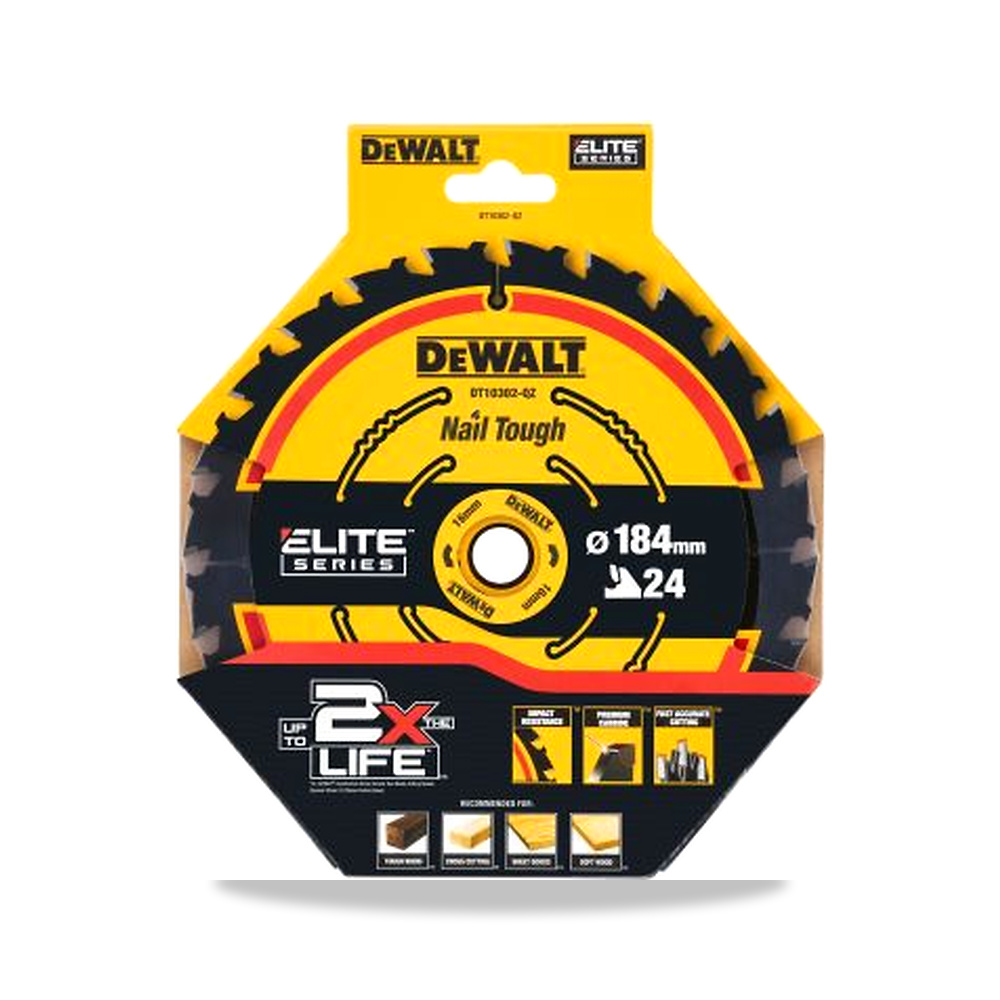 صورة منتج منشار دائري كهربائي شفرة وسلاح قطع 184 مم DeWALT موديل DT10302-QZ – نوع الخامة Carbide - كود الصنف reemco-2027-0266384 - ماركة يباع من خلال reemco - توريد وتصوير حصري لشركة ريمكو القابضة السعودية